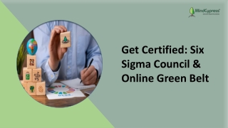 Get Certified Six Sigma Council & Online Green Belt