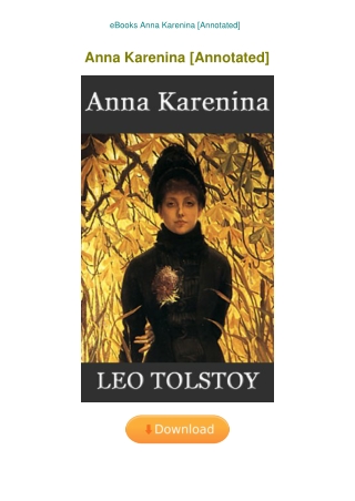 eBooks Anna Karenina [Annotated]