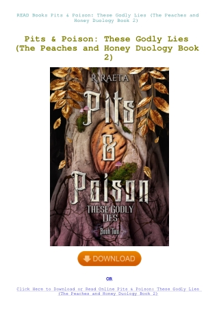 READ Books Pits & Poison These Godly Lies (The Peaches and Honey Duology Book 2)