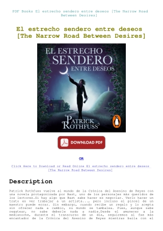 PDF Books El estrecho sendero entre deseos [The Narrow Road Between Desires]