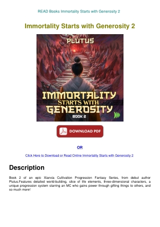 READ Books Immortality Starts with Generosity 2