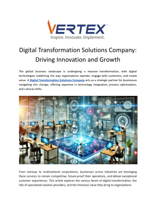 Digital Transformation Solutions Company