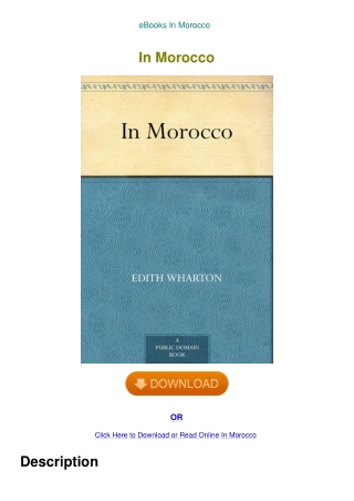 eBooks In Morocco