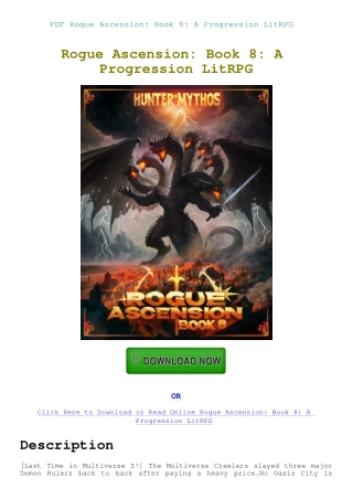 PDF Rogue Ascension Book 8 A Progression LitRPG
