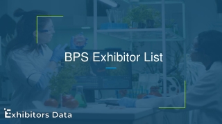 BPS Exhibitor List