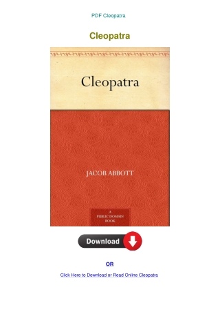 PDF Cleopatra