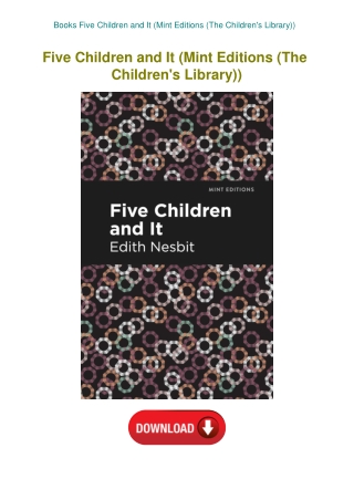 Books Five Children and It (Mint Editions (The Children's Library))