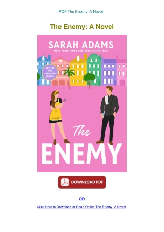 PDF The Enemy A Novel