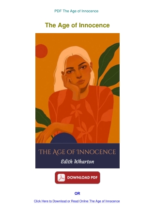 PDF The Age of Innocence