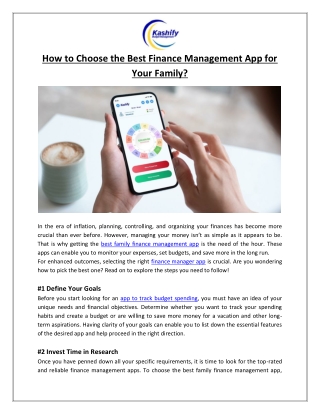 Lujy Tech LLC - How to Choose the Best Finance Management App for Your Family