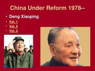 China Under Reform 1978--