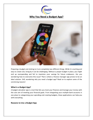 Lujy Tech LLC - Why You Need a Budget App