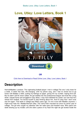 Books Love  Utley Love Letters  Book 1  