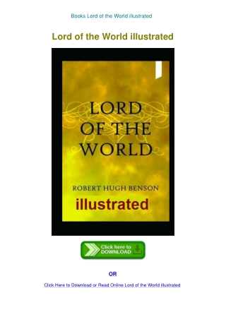 Books Lord of the World illustrated