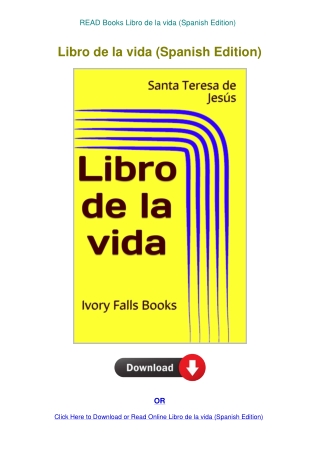 READ Books Libro de la vida (Spanish Edition)