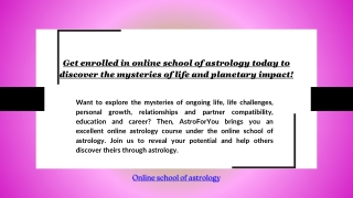 Get enrolled in online school of astrology today to discover the mysteries of li