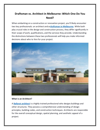 Draftsman vs. Architect in Melbourne Which One Do You Need.docx