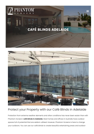 Café Blinds Adelaide