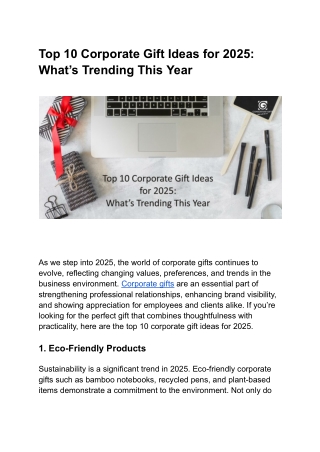 Top 10 Corporate Gift Ideas for 2025_ What’s Trending This Year