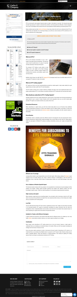 Subscribe to ETFS trading signals-carlosandcompany_com