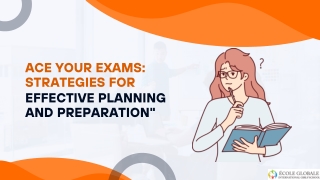 Ace Your Exams Strategies for Effective Planning and Preparation