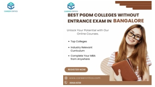 Best PGDM Colleges Without Entrance Exam in Bangalore