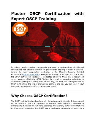 Master OSCP Certification with Expert OSCP Training (1)