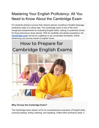 Mastering Your English Proficiency_ All You Need to Know About the Cambridge Exam