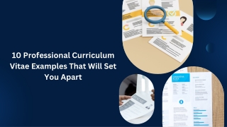 10 Professional Curriculum Vitae Examples That Will Set You Apart