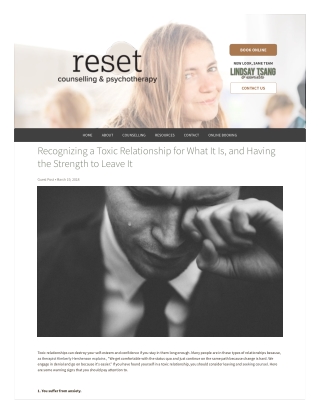 Recognizing a Toxic Relationship for What It Is, and Having the Strength to Leav