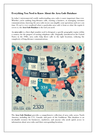 Accurate Area Code Data for Your Business Needs