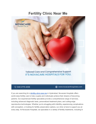 Fertility Clinic Near Me