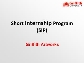 Short Internship Program (SIP)