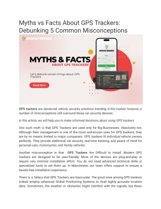 Myths vs Facts About GPS Trackers_ Debunking 5 Common Misconceptions