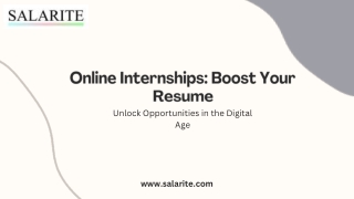 Online Internships Boost Your Resume