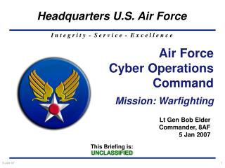 Air Force Cyber Operations Command Mission: Warfighting