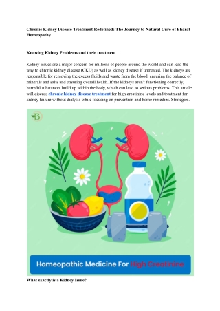 Chronic Kidney Disease Treatment Redefined: The Journey to Natural Cure of Bhara