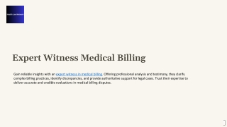 Expert Witness for Medical Billing: Trusted Insights and Analysis