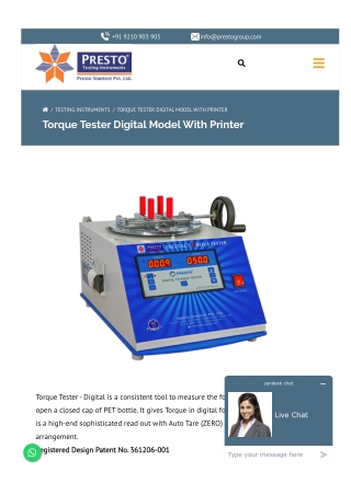 Torque Tester Digital Model With Printer