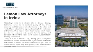 Lemon Law Attorneys in Irvine - Sage Law Group LLP.pdf