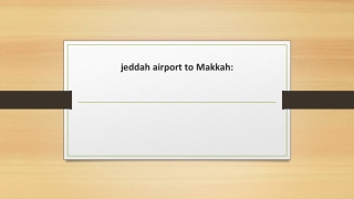 jeddah airport to Makkah