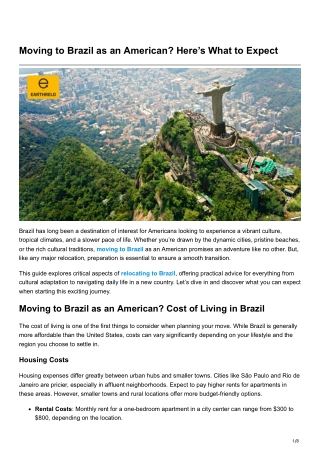Moving to Brazil as an American? Here’s What to Expect
