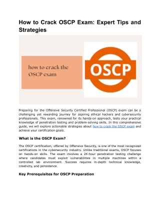 How to Crack OSCP Exam_ Expert Tips and Strategies