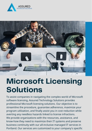 Microsoft Licensing Solutions |  Assured Technology Solutions