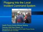 Plugging Into the Local Incident Command System
