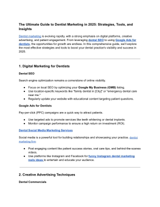 Dental Marketing