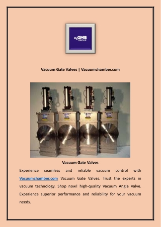 Vacuum Gate Valves