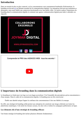 L'importance du branding dans la communication digitale