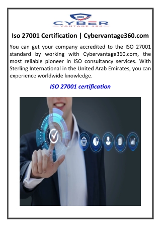 Iso 27001 Certification | Cybervantage360.com
