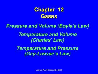 Chapter 12 Gases